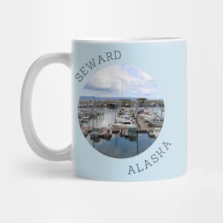 Seward Alaska Boat Harbor and Mountains Mug